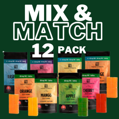 Twisted Extracts Gummies - Choose 12 Pack Mix & Match